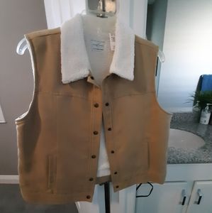 Emma James tan suede vest